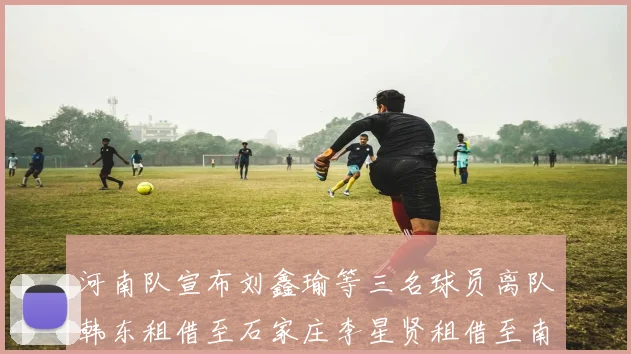 河南队宣布刘鑫瑜等三名球员离队韩东租借至石家庄李星贤租借至南通